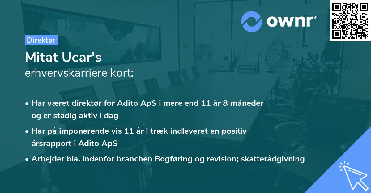 Mitat Ucar's erhvervskarriere kort