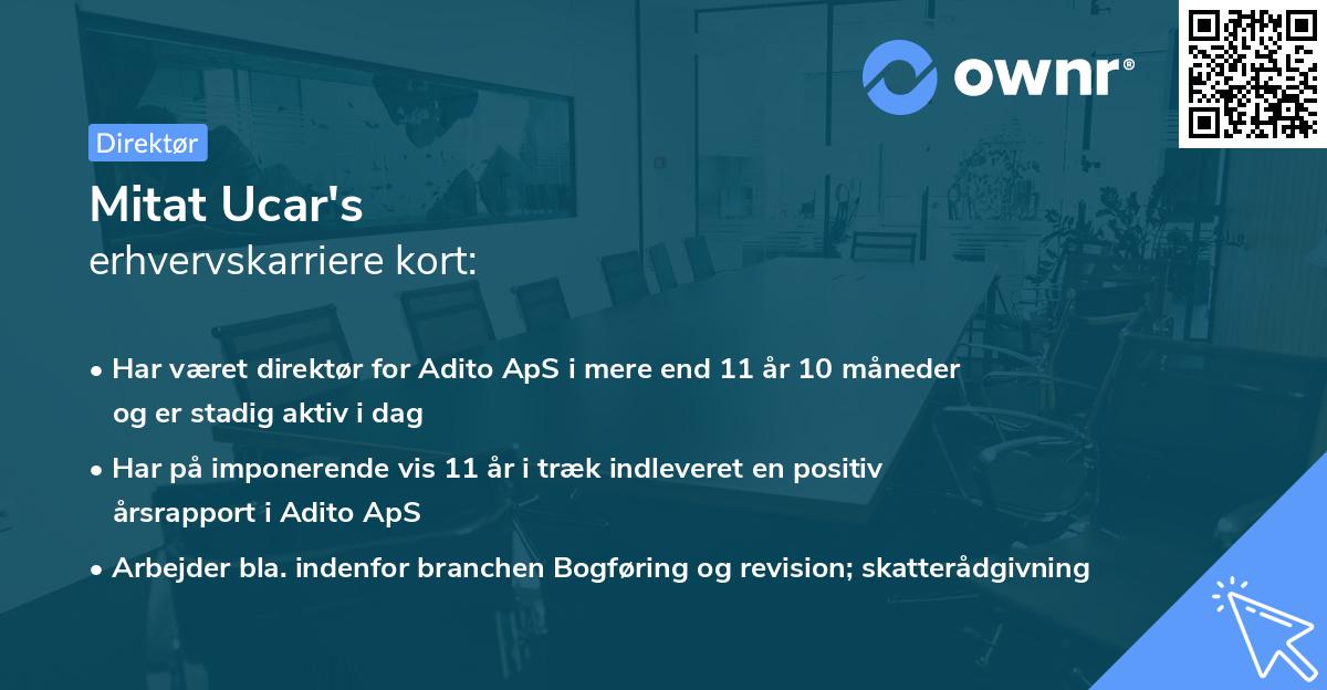 Mitat Ucar's erhvervskarriere kort