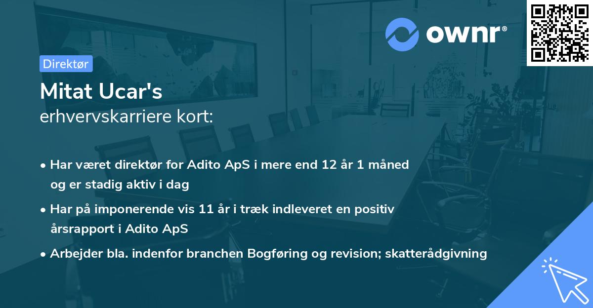 Mitat Ucar's erhvervskarriere kort