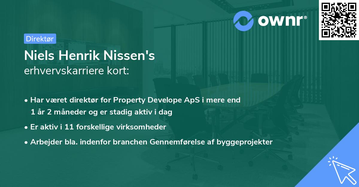 Niels Henrik Nissen's erhvervskarriere kort