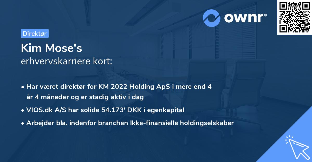 Kim Mose's erhvervskarriere kort