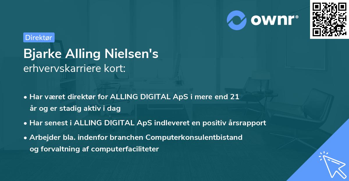 Bjarke Alling Nielsen's erhvervskarriere kort