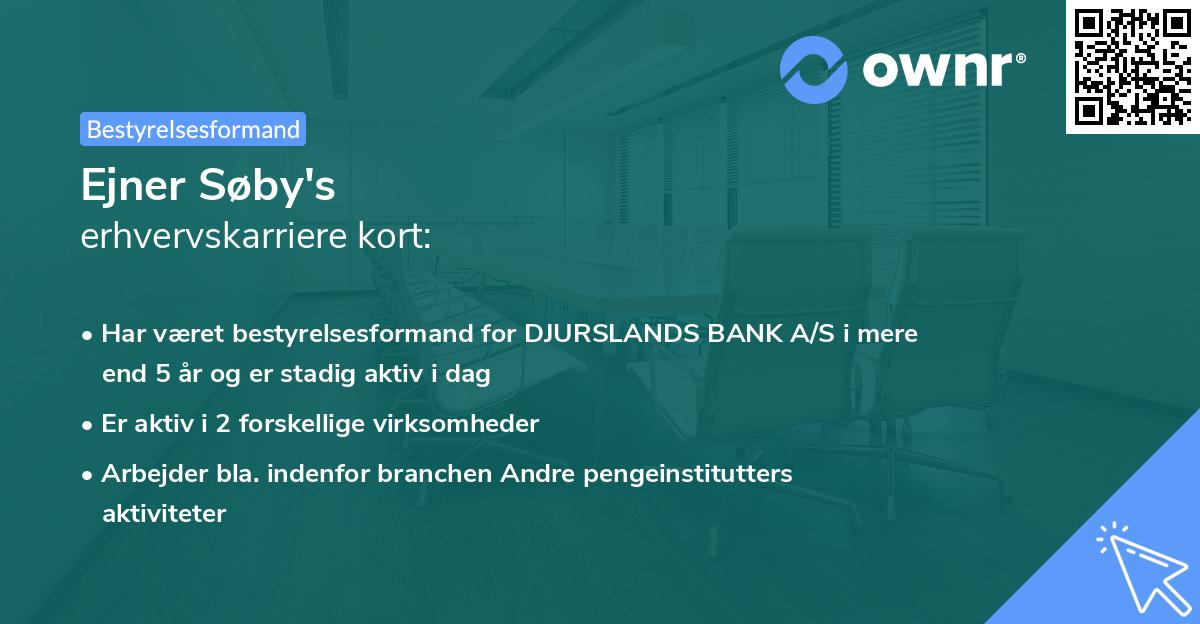 Ejner Søby's erhvervskarriere kort