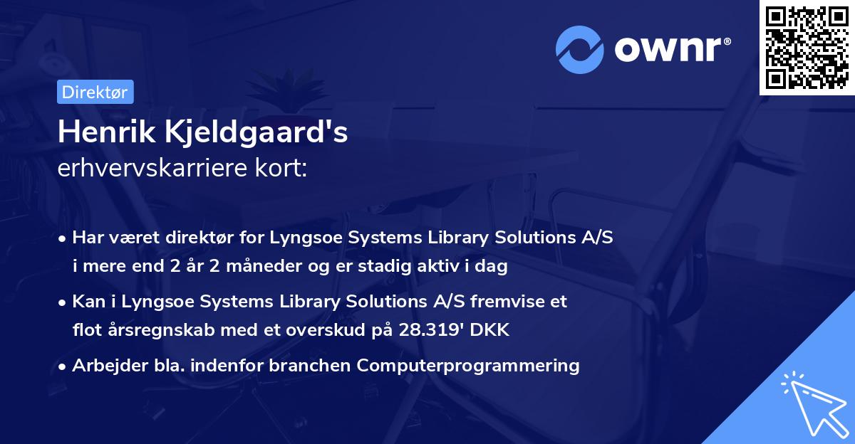 Henrik Kjeldgaard's erhvervskarriere kort