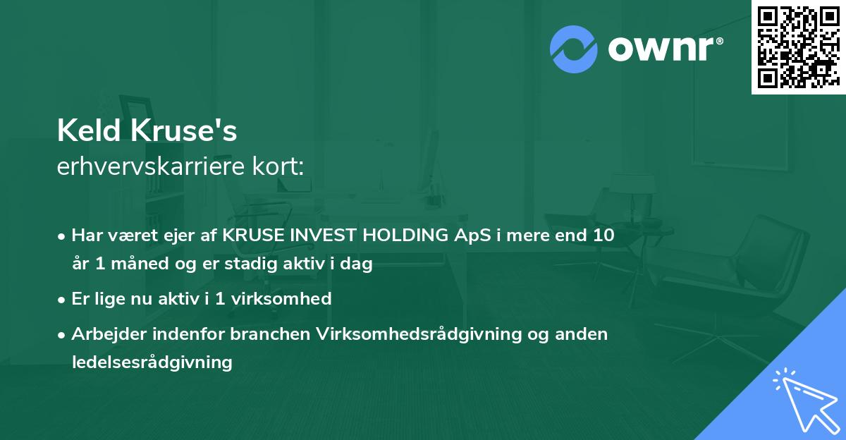 Keld Kruse's erhvervskarriere kort