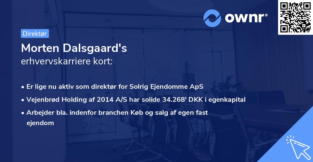 Morten Dalsgaard's erhvervskarriere kort