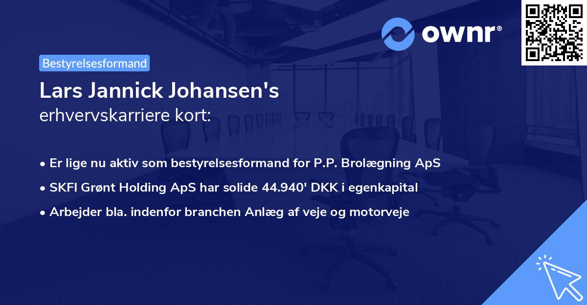 Lars Jannick Johansen's erhvervskarriere kort