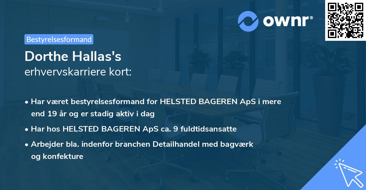Dorthe Hallas's erhvervskarriere kort