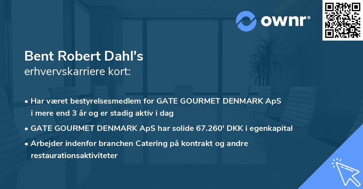 Bent Robert Dahl's erhvervskarriere kort