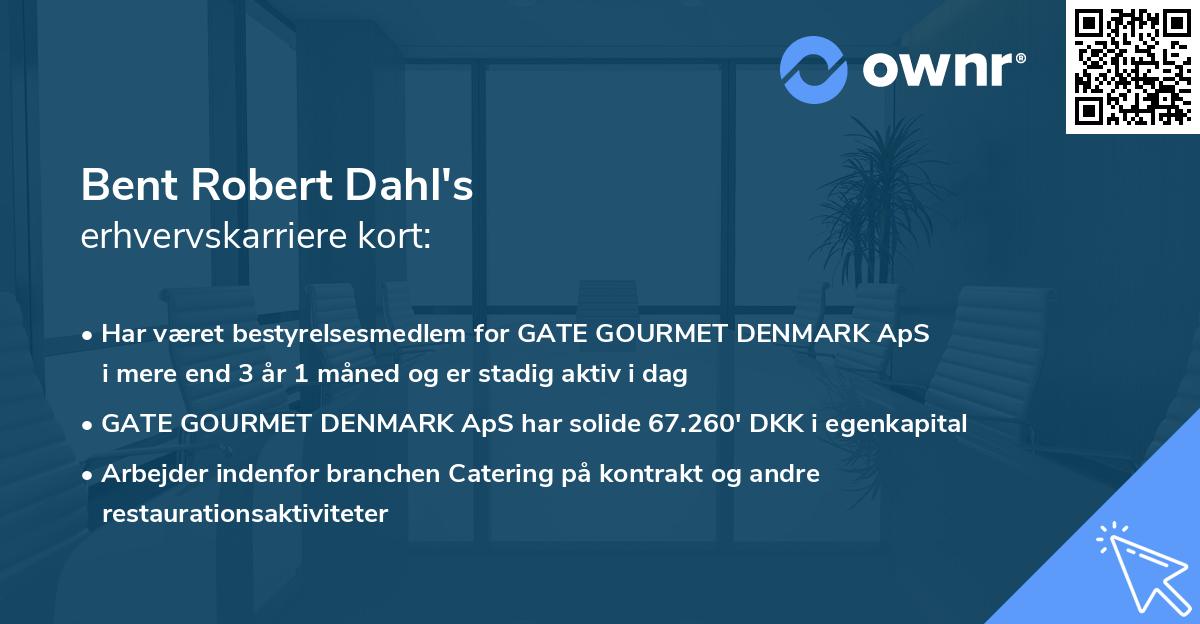 Bent Robert Dahl's erhvervskarriere kort