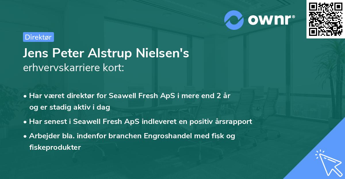 Jens Peter Alstrup Nielsen's erhvervskarriere kort