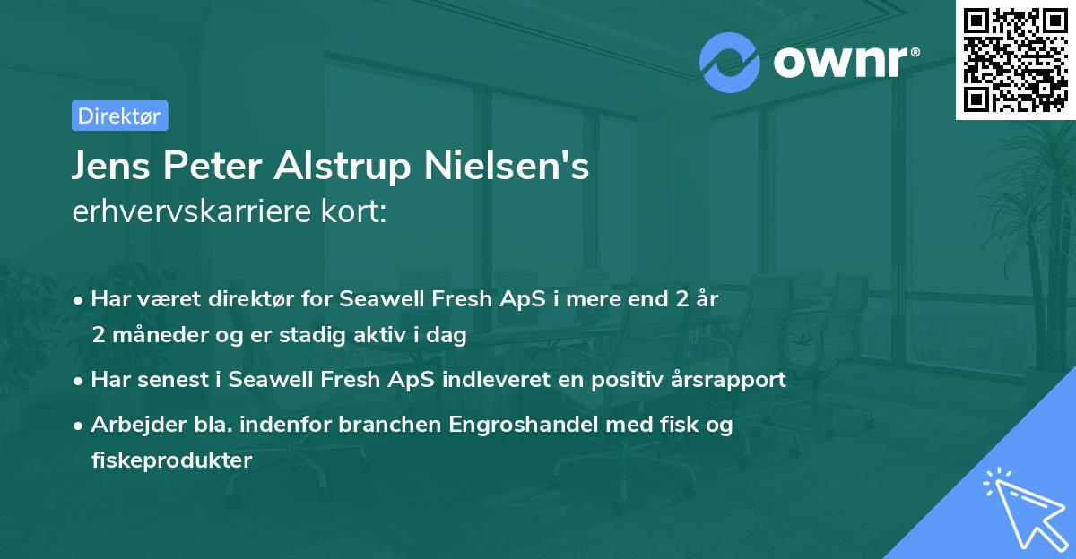 Jens Peter Alstrup Nielsen's erhvervskarriere kort