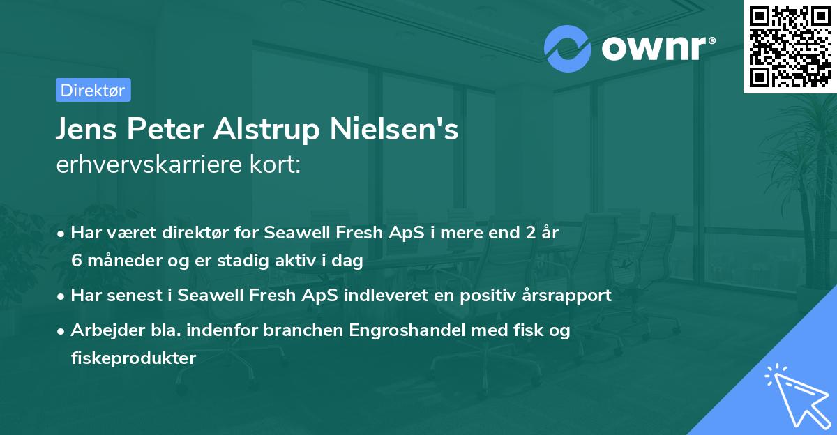 Jens Peter Alstrup Nielsen's erhvervskarriere kort
