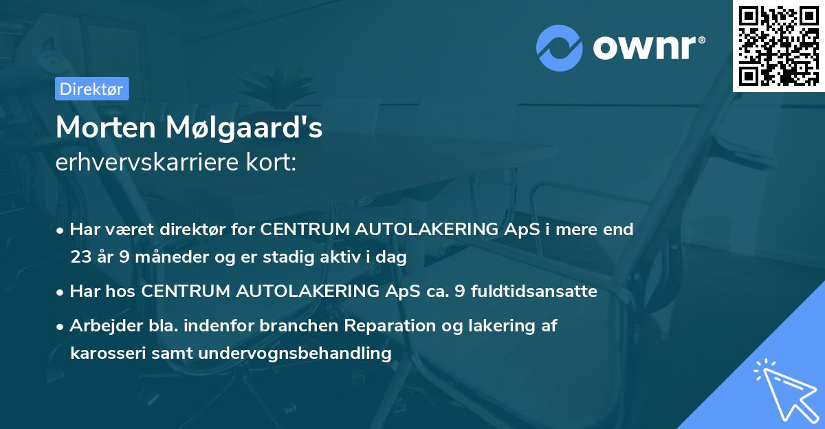 Morten Mølgaard's erhvervskarriere kort