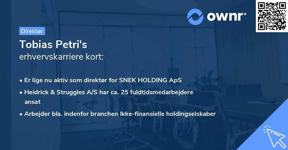 Tobias Petri's erhvervskarriere kort
