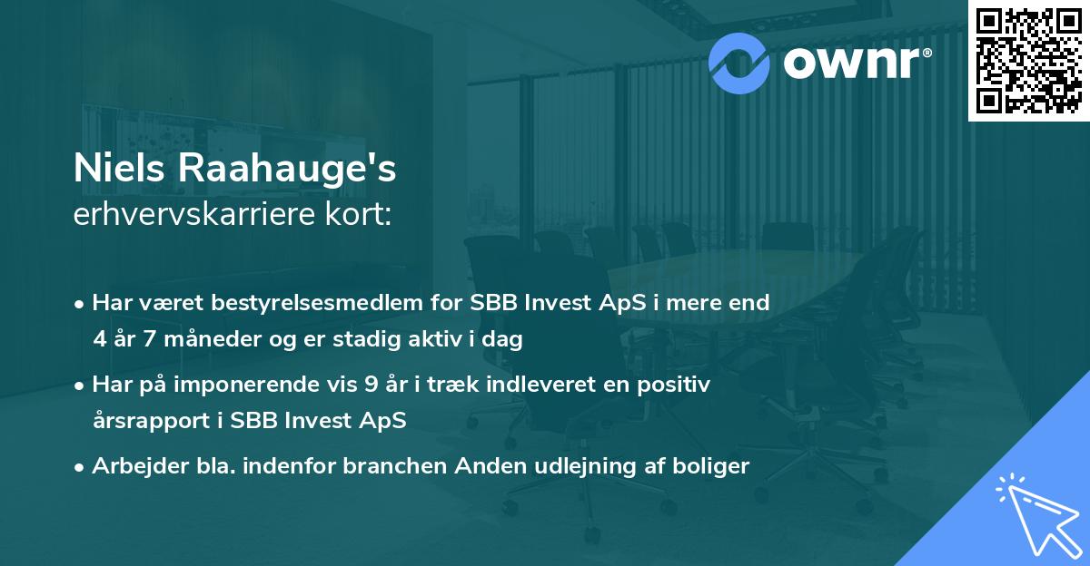 Niels Raahauge's erhvervskarriere kort