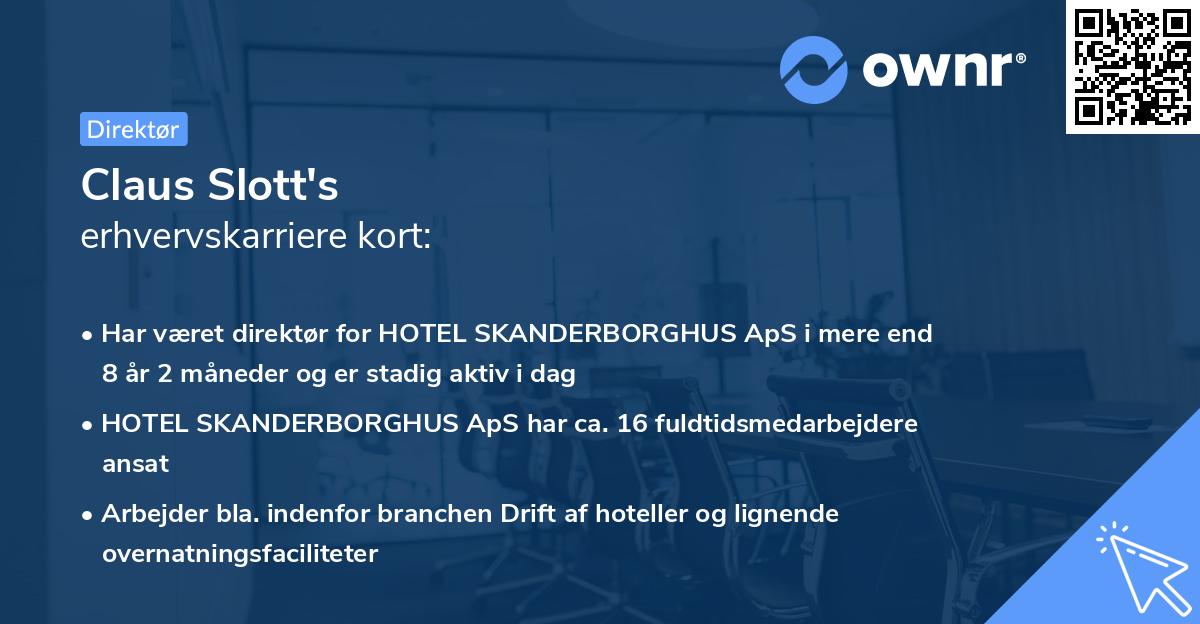 Claus Slott's erhvervskarriere kort