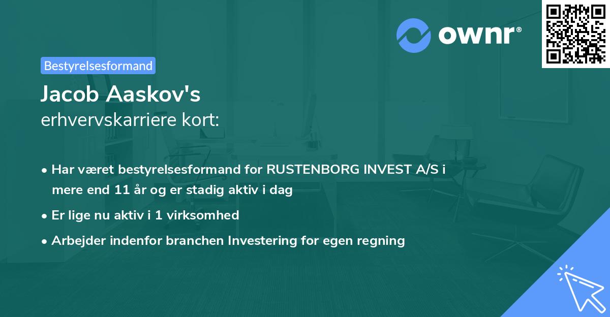 Jacob Aaskov's erhvervskarriere kort