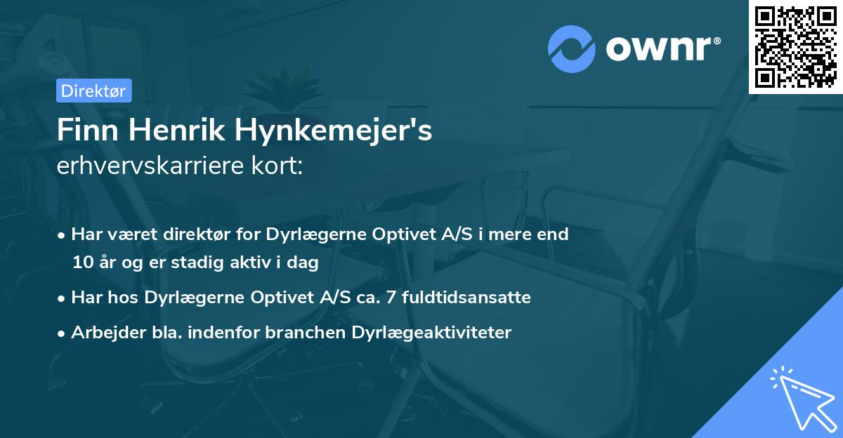 Finn Henrik Hynkemejer's erhvervskarriere kort