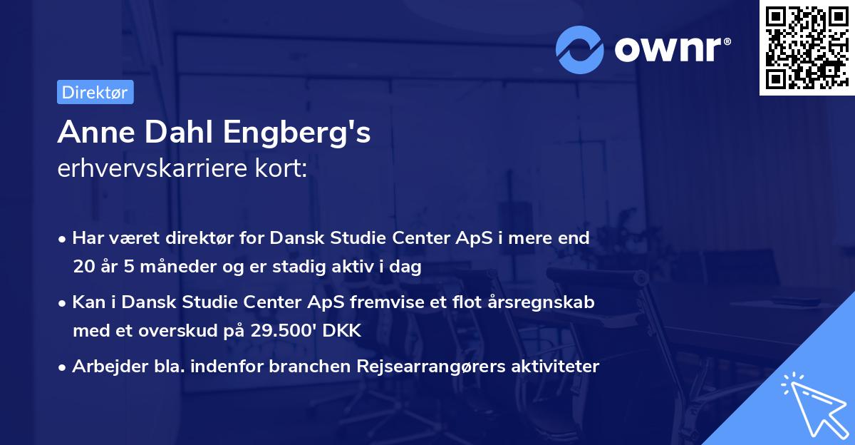 Anne Dahl Engberg's erhvervskarriere kort