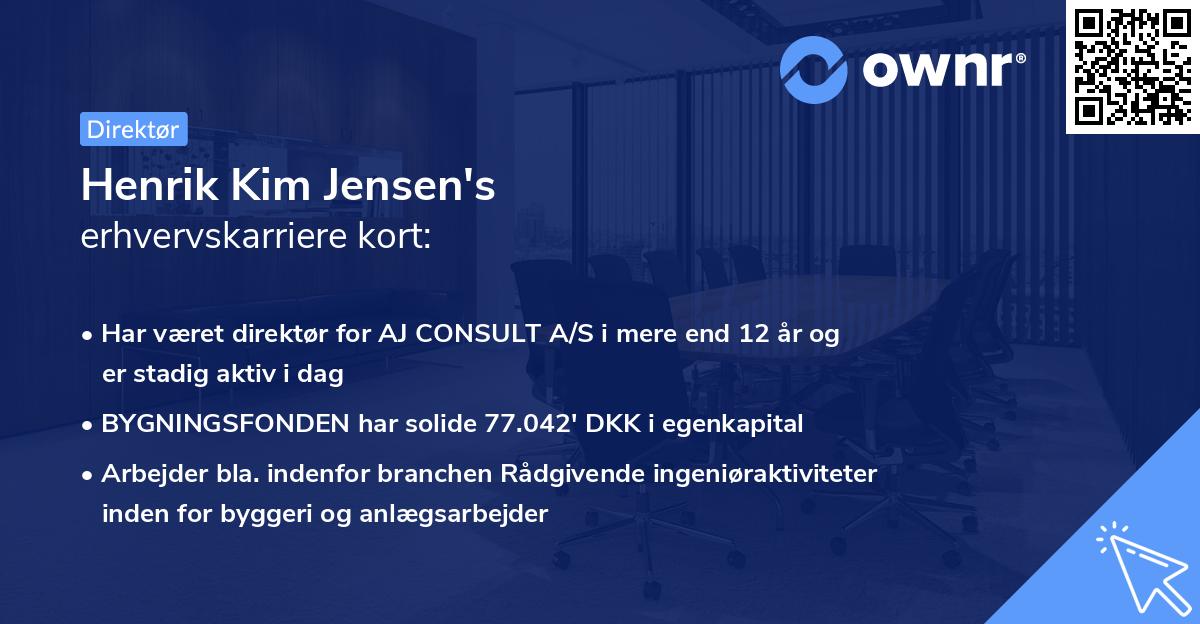 Henrik Kim Jensen's erhvervskarriere kort