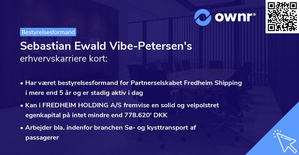 Sebastian Ewald Vibe-Petersen's erhvervskarriere kort
