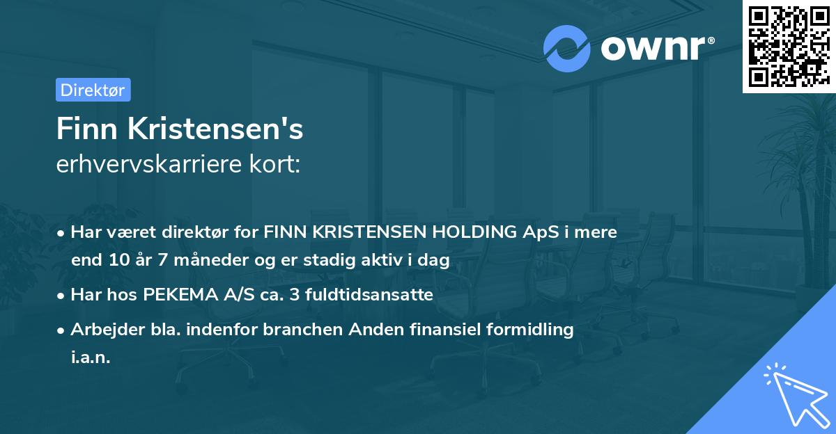 Finn Kristensen's erhvervskarriere kort