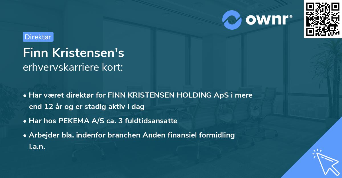 Finn Kristensen's erhvervskarriere kort