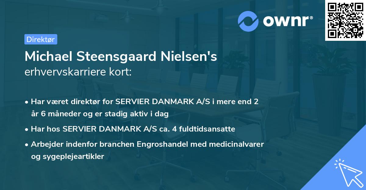 Michael Steensgaard Nielsen's erhvervskarriere kort