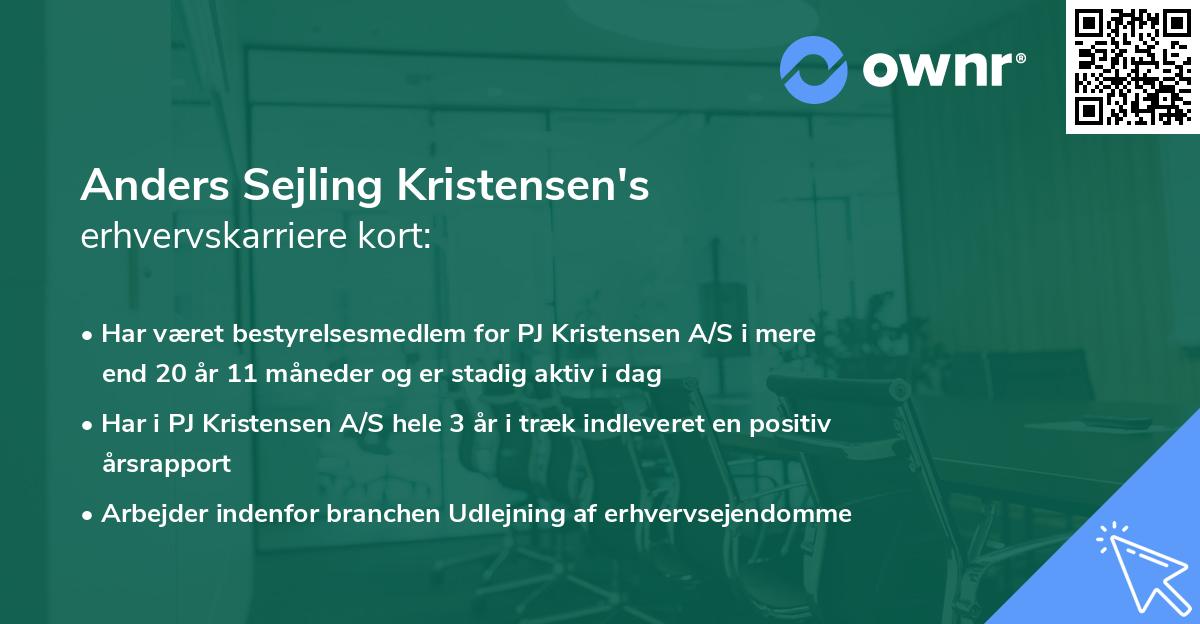 Anders Sejling Kristensen's erhvervskarriere kort