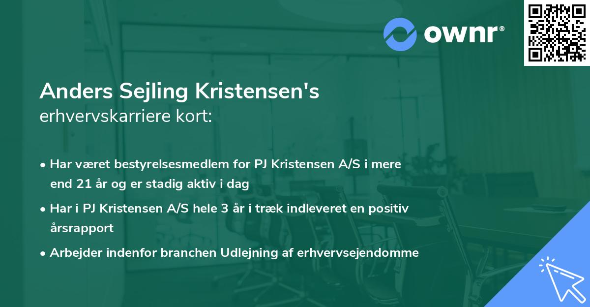 Anders Sejling Kristensen's erhvervskarriere kort