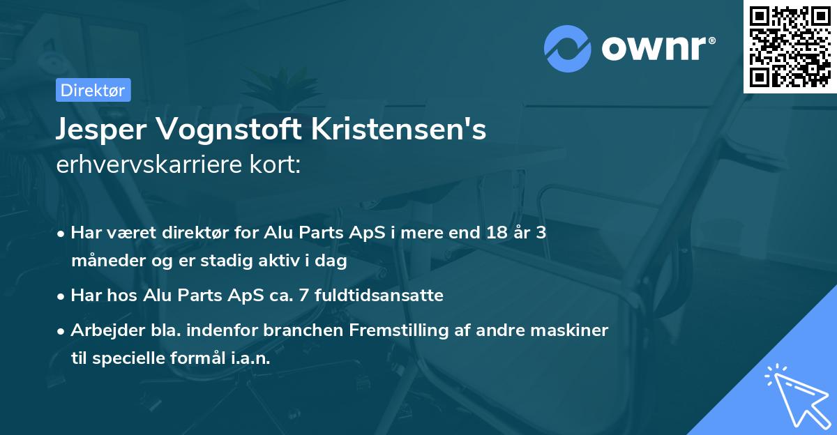 Jesper Vognstoft Kristensen's erhvervskarriere kort