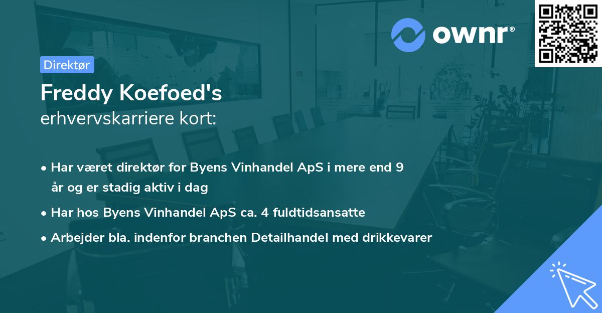 Freddy Koefoed's erhvervskarriere kort