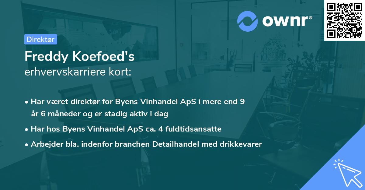 Freddy Koefoed's erhvervskarriere kort