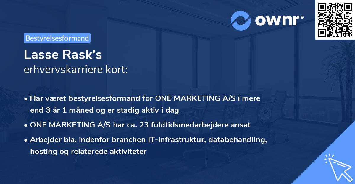 Lasse Rask's erhvervskarriere kort