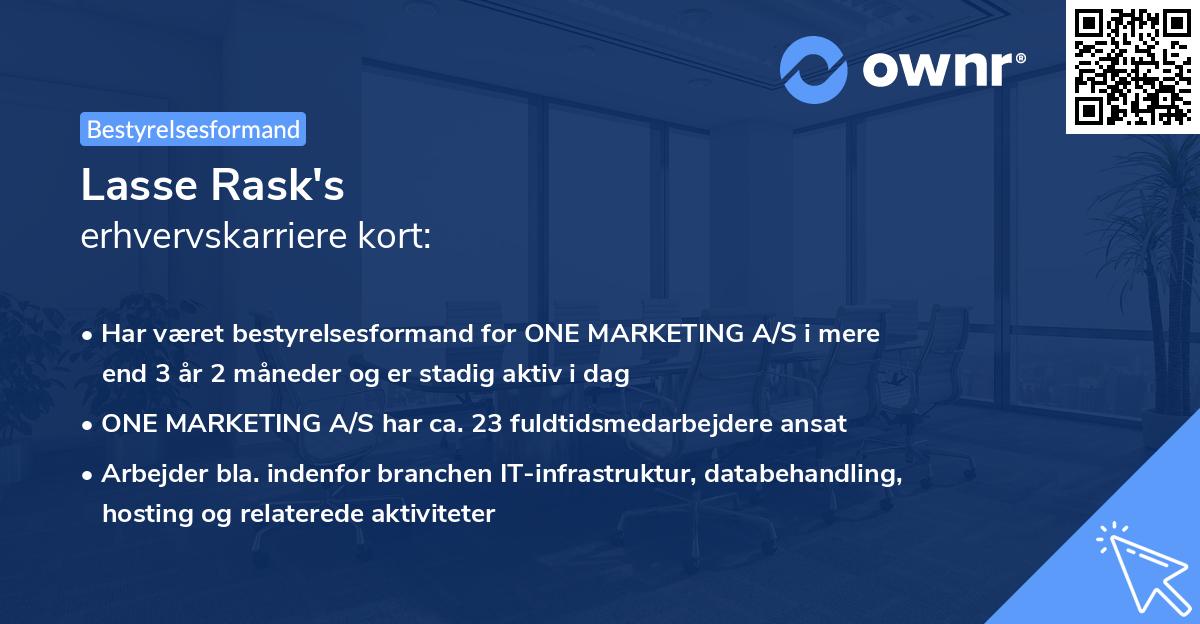 Lasse Rask's erhvervskarriere kort