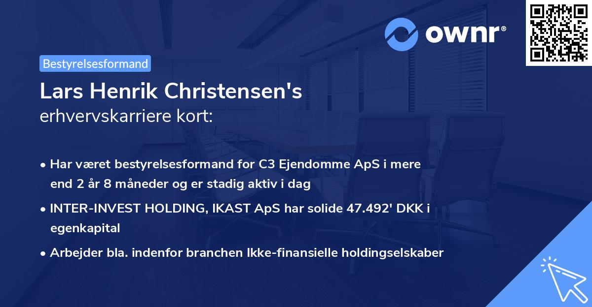 Lars Henrik Christensen's erhvervskarriere kort