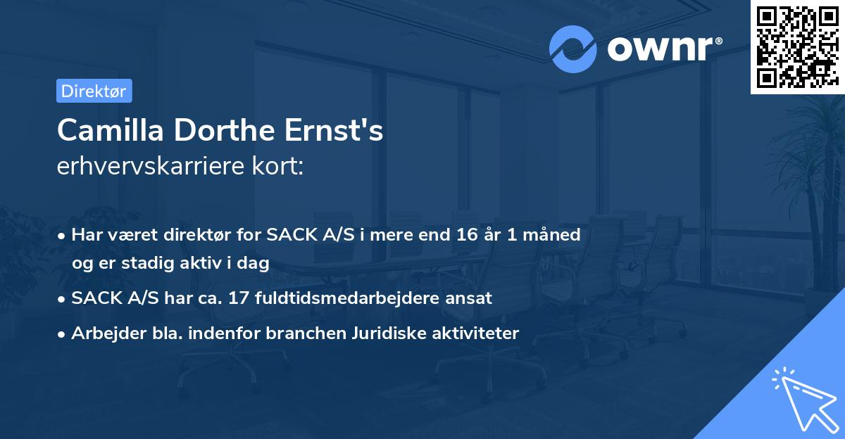 Camilla Dorthe Ernst's erhvervskarriere kort