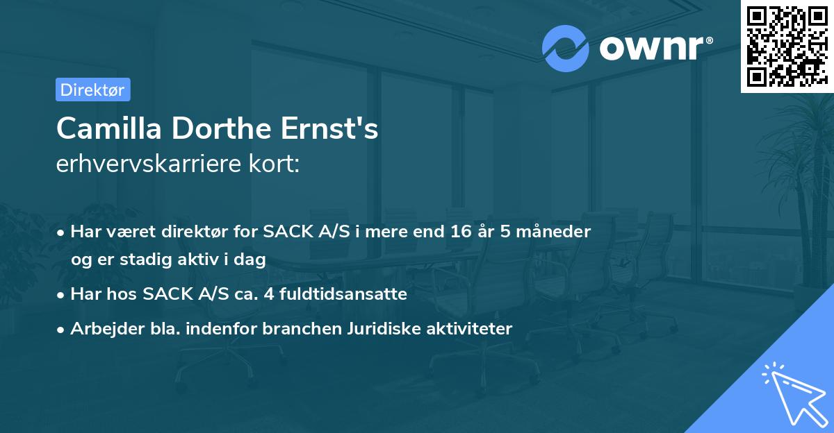 Camilla Dorthe Ernst's erhvervskarriere kort