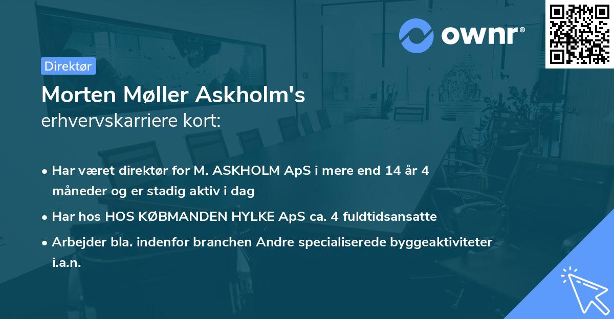 Morten Møller Askholm's erhvervskarriere kort