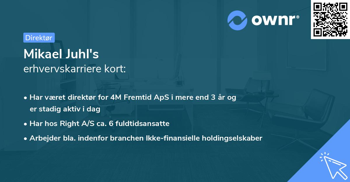 Mikael Juhl's erhvervskarriere kort
