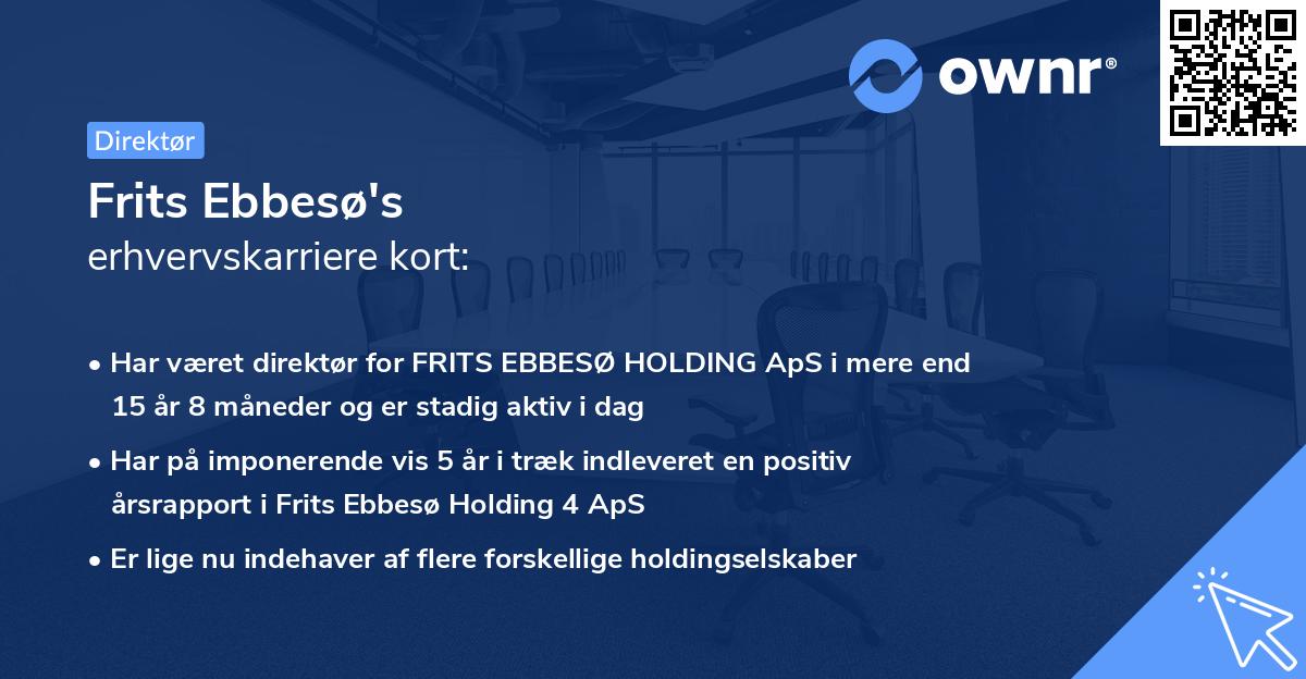 Frits Ebbesø's erhvervskarriere kort