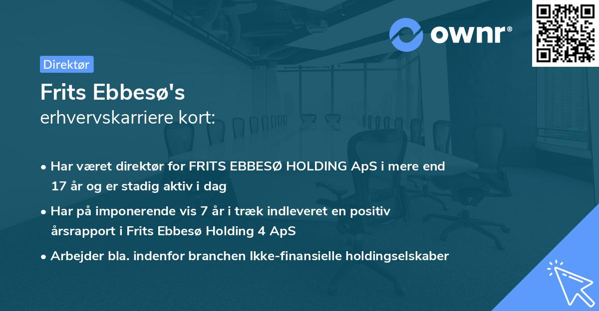 Frits Ebbesø's erhvervskarriere kort