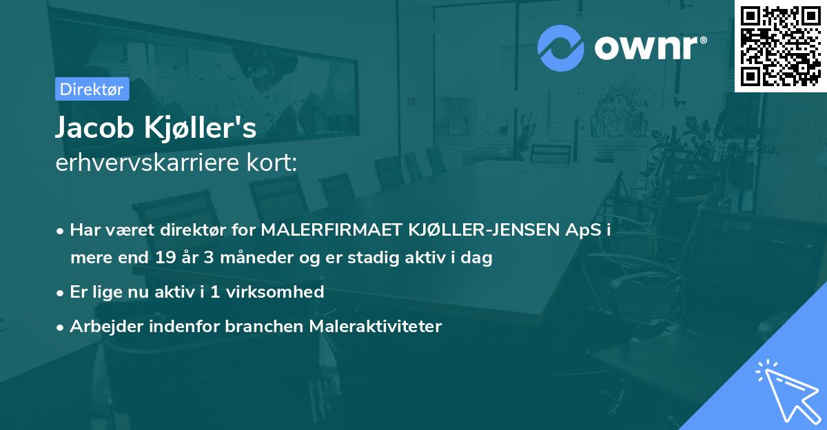 Jacob Kjøller's erhvervskarriere kort