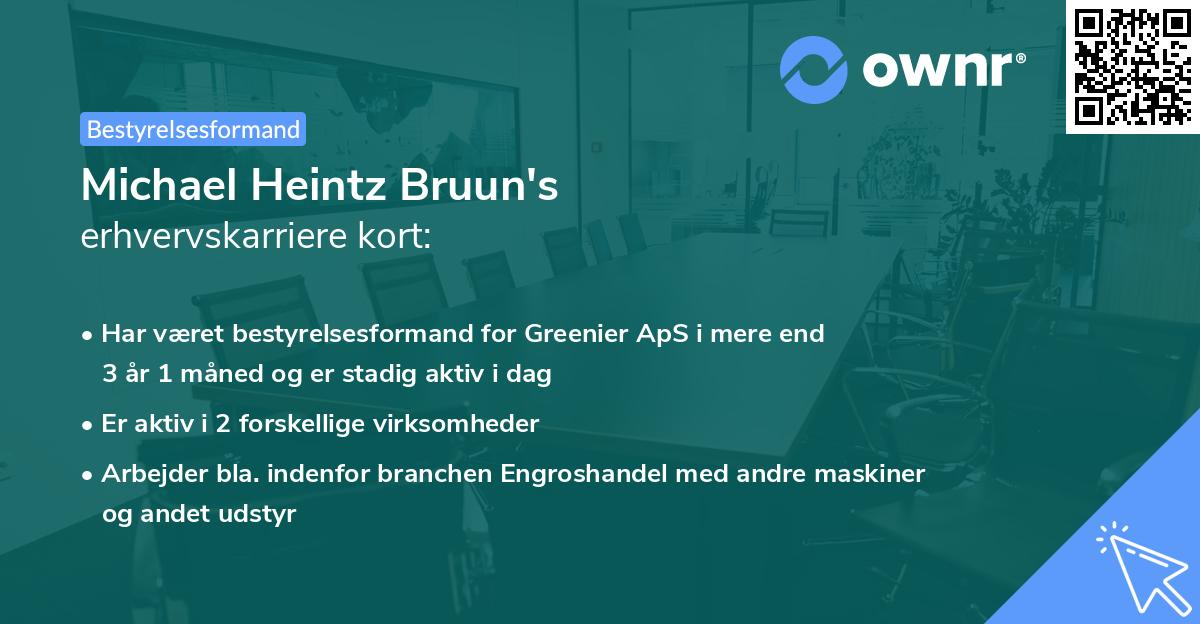 Michael Heintz Bruun's erhvervskarriere kort