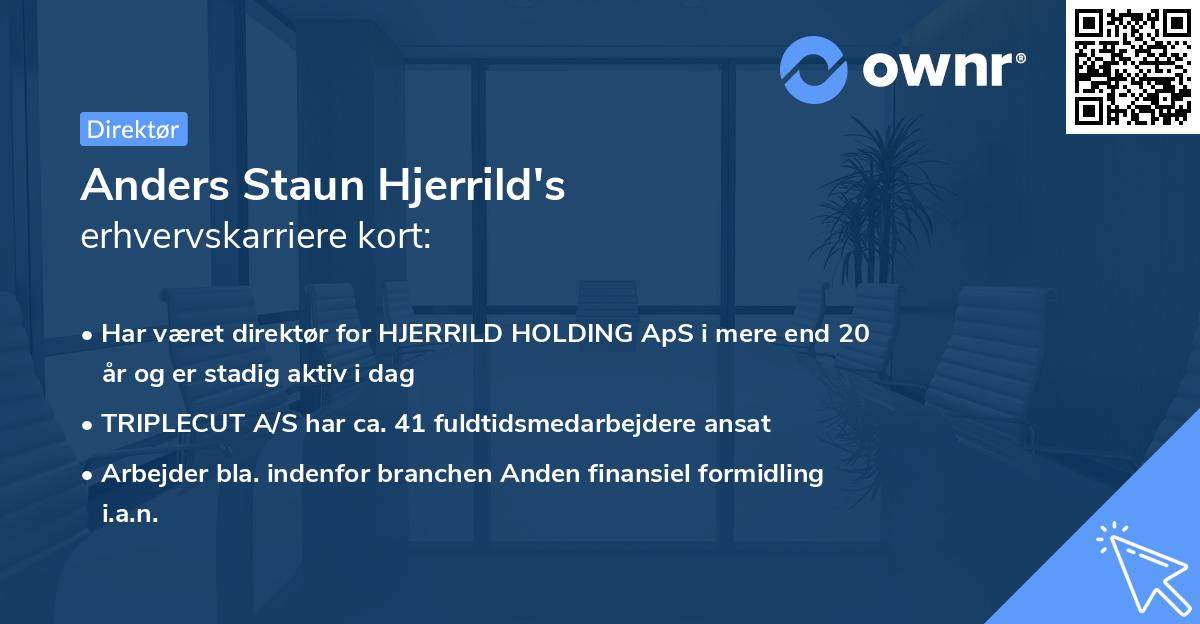 Anders Staun Hjerrild's erhvervskarriere kort
