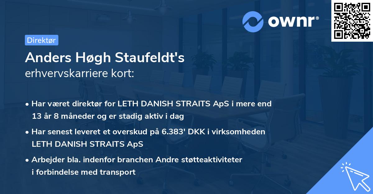 Anders Høgh Staufeldt's erhvervskarriere kort