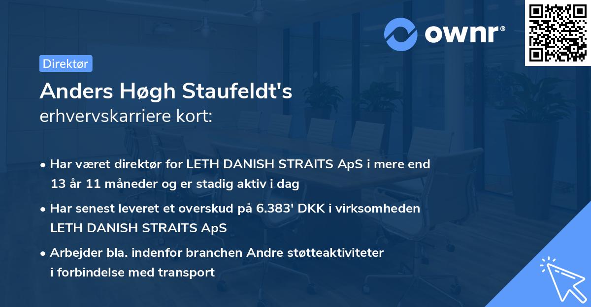 Anders Høgh Staufeldt's erhvervskarriere kort