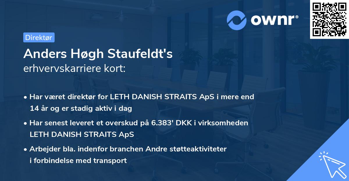 Anders Høgh Staufeldt's erhvervskarriere kort