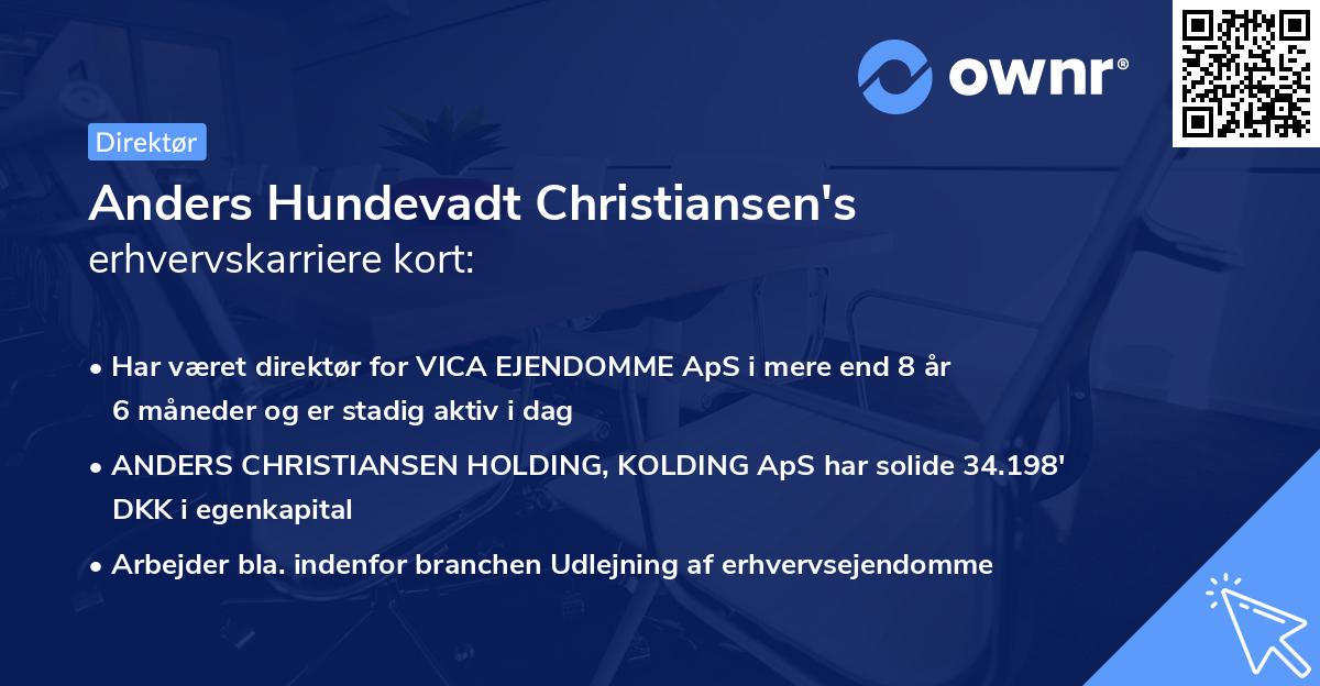 Anders Hundevadt Christiansen's erhvervskarriere kort